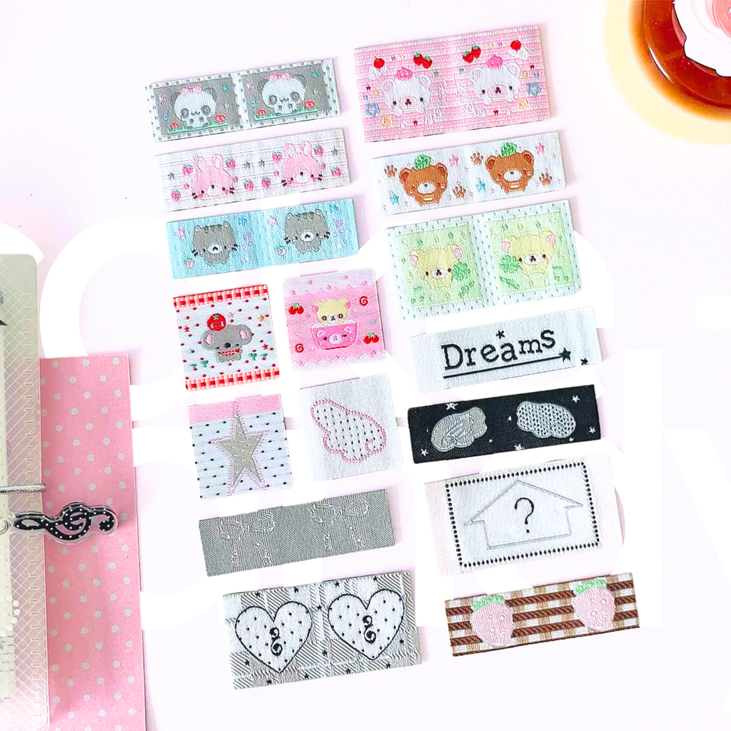 sweetly cute, cloth journal tabs